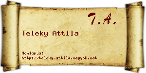 Teleky Attila névjegykártya